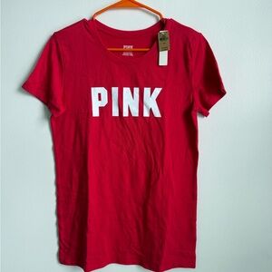 Red T-Shirt with White 'PINK' Logo